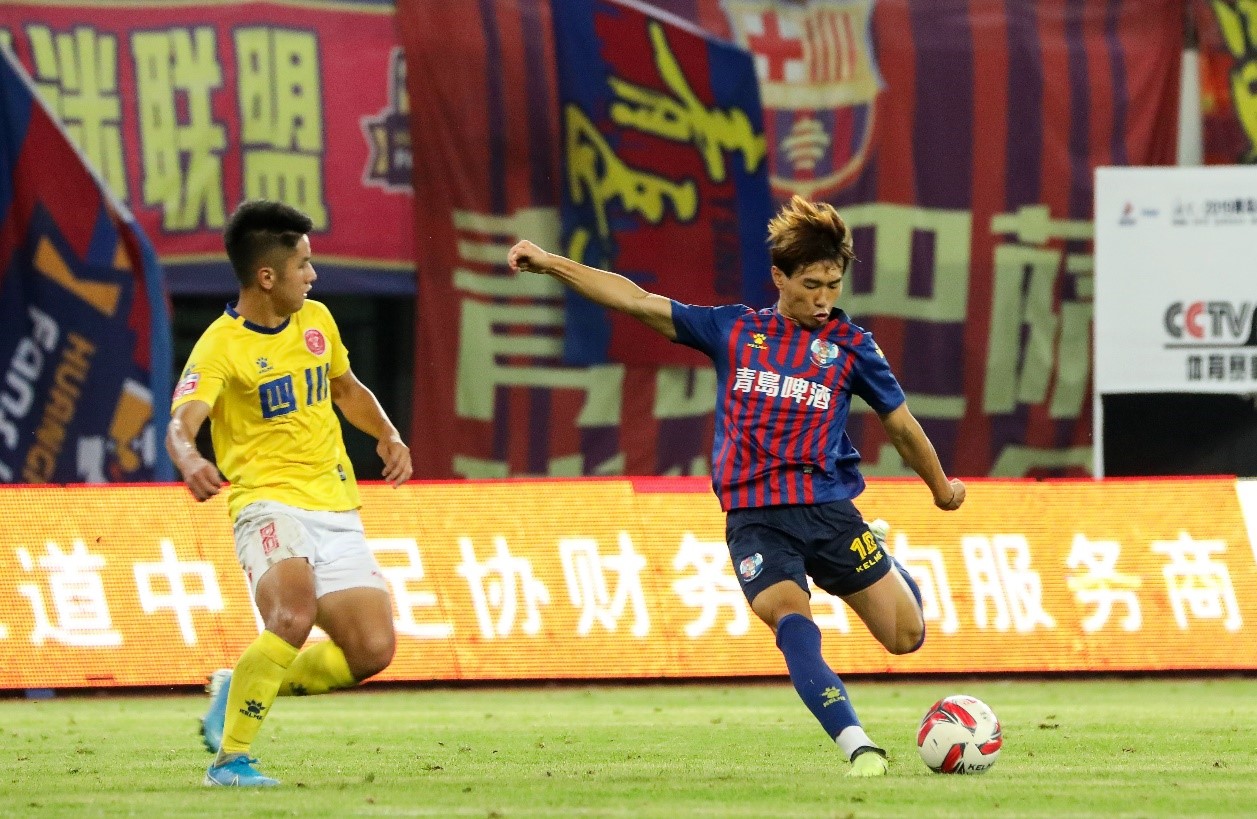 青岛黄海队取得胜利，实力渐渐增强