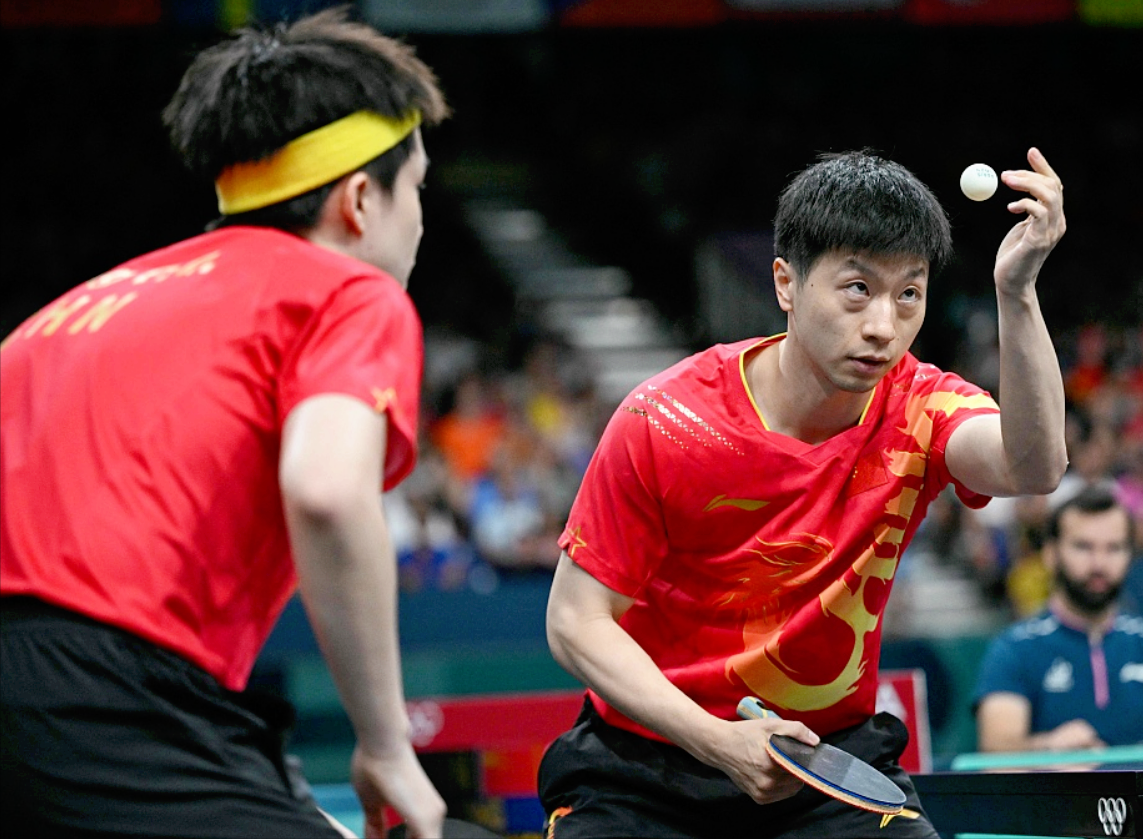 韩国乒乓球队力克奥地利乒乓球队，马龙绝境逆转